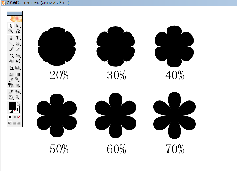 Illustrator 多角形を使った簡単な花形の作り方 マーカーネット株式会社