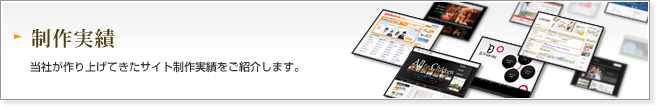 制作実績:当社が作り上げてきたサイト制作実績をご紹介します。