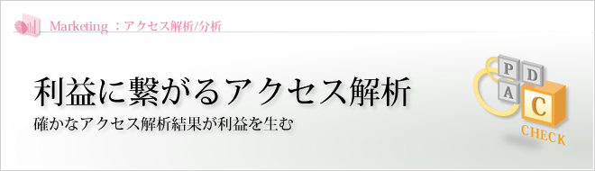 Marketing - アクセス解析/分析 : 利益に繋がるアクセス解析 確かなアクセス解析結果が利益を生む